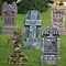 Halloween Foam RIP Graveyard Tombstones (5 Pack), Yard Sign Headstone Decorations and 10 Bonus Metal Stakes for Halloween Yard Outdoor Indoor Decorations